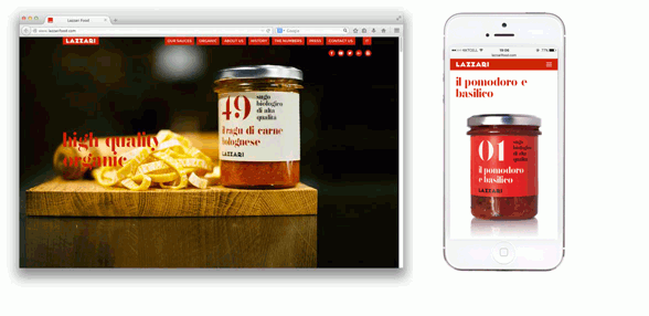 Lazzari Food | web design